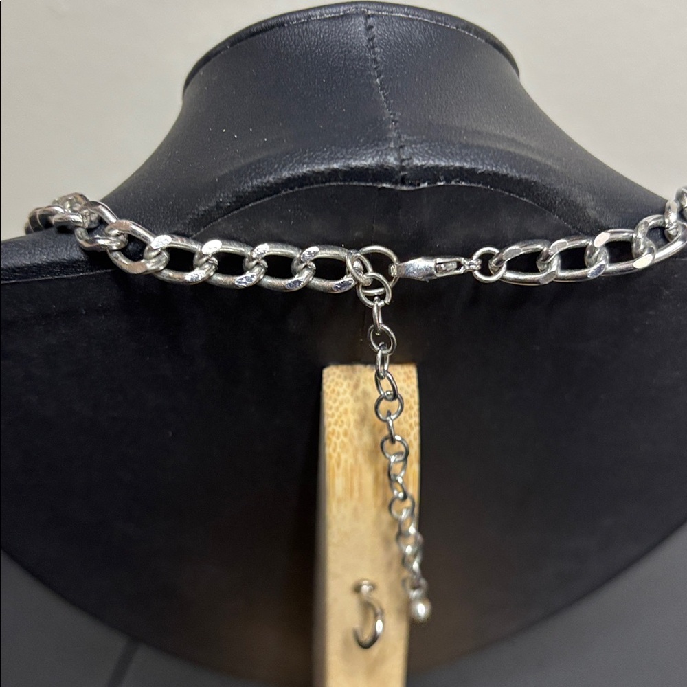 Braided Beaded Boho Collar Statement Silver Tone … - image 5